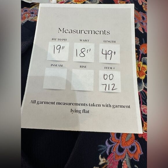 Johnny Was Embroidered Kaftan Kimono Maxi Dress Bohemian Navy Medium - Picture 11 of 11